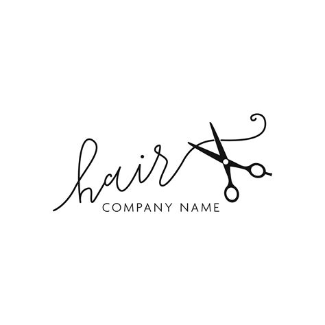 Hair Salon Scissors Simple Logo Bespoke Logo Template Design: Business Logo, Company Branding ...