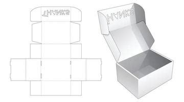 Cake box cut file template png svg dxf ai files Papercraft Craft ...