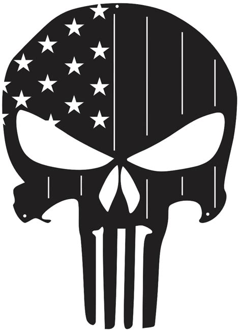 Beard Punisher Usa Flag Skull Free Dxf Files For Silhouette Free Vector ...