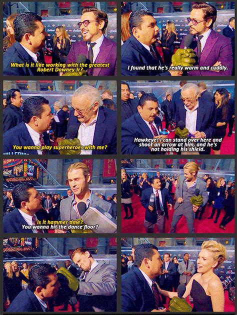 that guy is officially the best interviewer ever. | Avengers cast ...