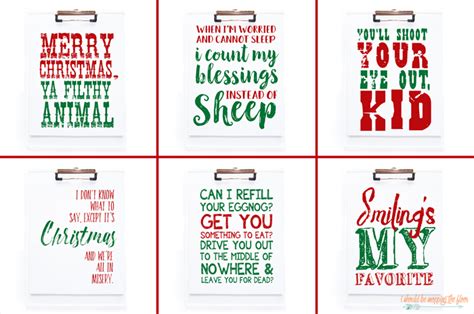 Printable Christmas Movie Quotes | i should be mopping the floor