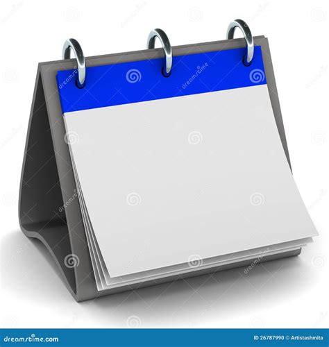 Blank calendar stock illustration. Illustration of blue - 26787990