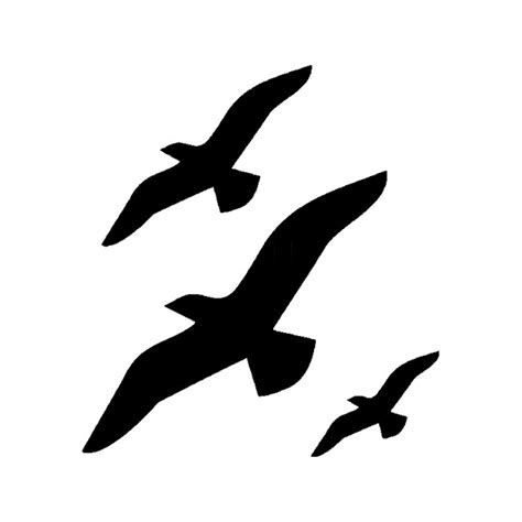 Flying Seagull Silhouette at GetDrawings | Free download