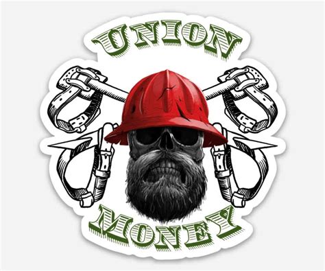 Union Money 3"x3" beard LINEMAN sticker – UNION MONEY CO