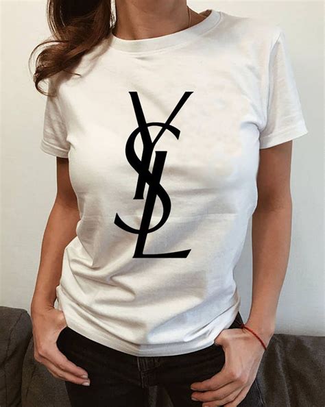 NEW YSL2256 Shirt Famous Brand Fashion Logo Women T Shirt Gift tee S M ...