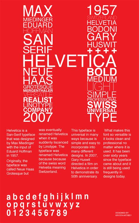 Helvetica Typeface Poster on Behance