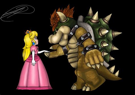 Bowser, Princess peach, Super mario and luigi