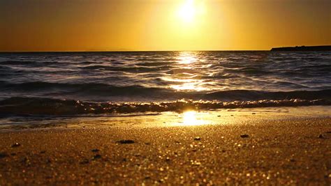 Sandy Beach During Sunset Stock Footage Video 3215950 - Shutterstock