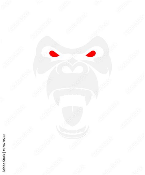 angry gorilla logo on transparent background - illustration Stock Illustration | Adobe Stock