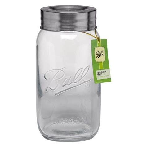 a ball mason jar with a metal lid