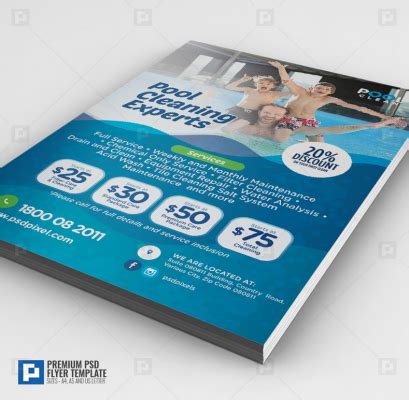 Swimming Pool Maintenance Flyer - PSDPixel