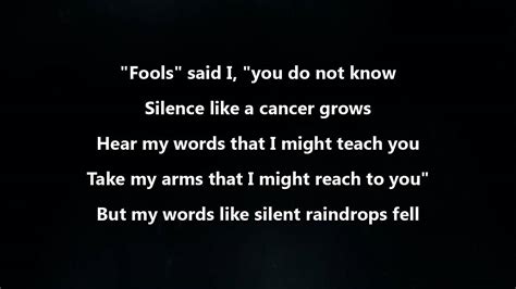 Disturbed - The Sound Of Silence [Lyrics Video] Chords - Chordify