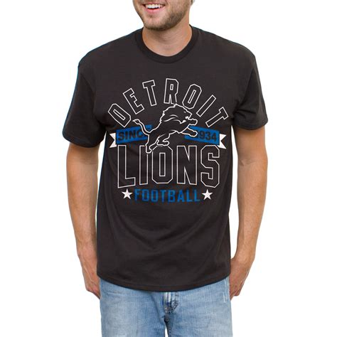 Detroit Lions Black Star Throwback T-Shirt