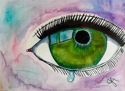 Crying eye Painting by Jennifer Turner - Pixels