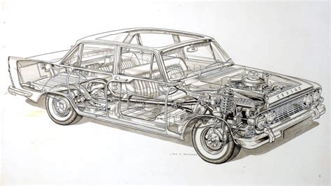 28 Rare Cutaway Illustrations Of Classic Cars | Gizmodo Australia