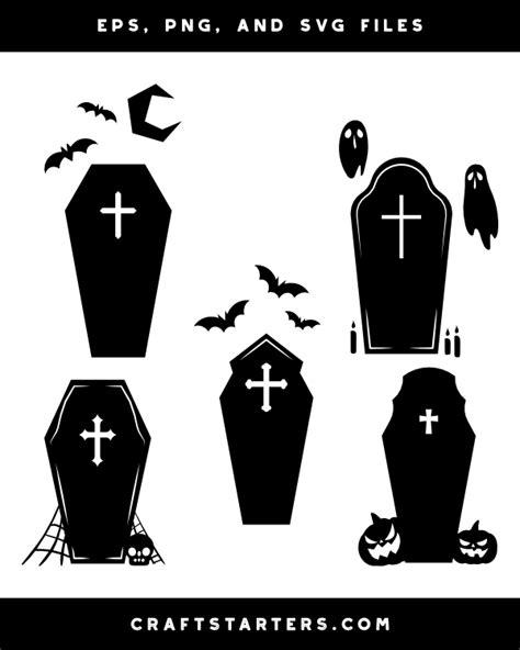 Halloween Coffin Silhouette Clip Art