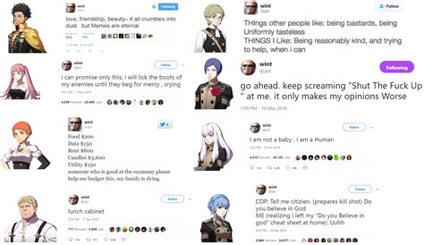 Golden Deer characters as described by wint tweets : r/shitpostemblem