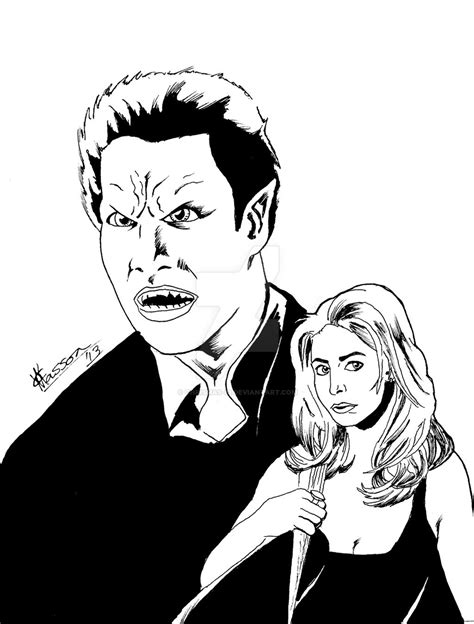 Buffy And Angel - Inked Art by chrismas-81 on DeviantArt