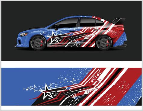 American Flag Wrap design sports car 12788547 Vector Art at Vecteezy