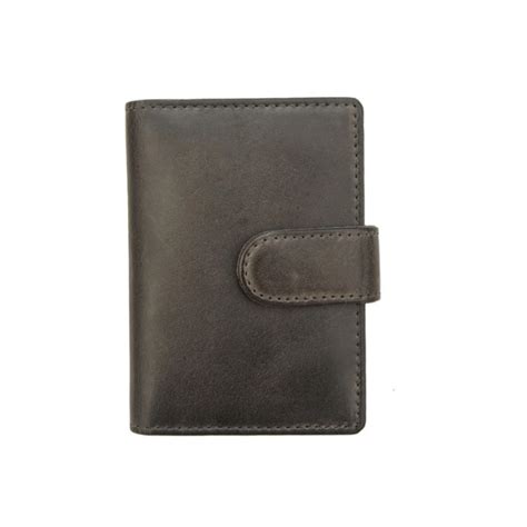 Leather Credit Card Wallet | Vintage Black - The Leather Mob