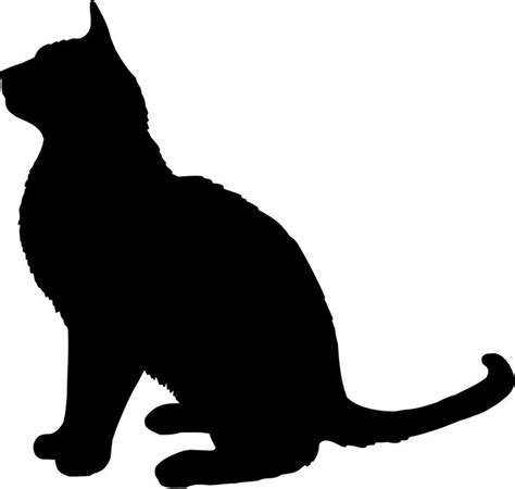 Sitting Cat Silhouette at GetDrawings | Free download