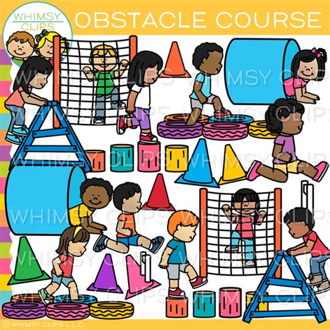 Kids Obstacle Course Clip Art , Images & Illustrations | Whimsy Clips