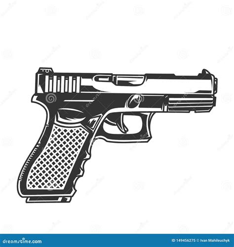 Vintage Glock Pistol Concept Stock Vector - Illustration of logo, glock ...