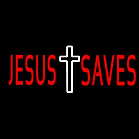 Custom Red Jesus Saves Neon Sign USA – Custom Neon Signs Shop – Neon Signs USA