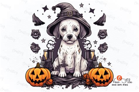 Halloween Ghost Dog Clipart PNG Graphic by Crafticy · Creative Fabrica