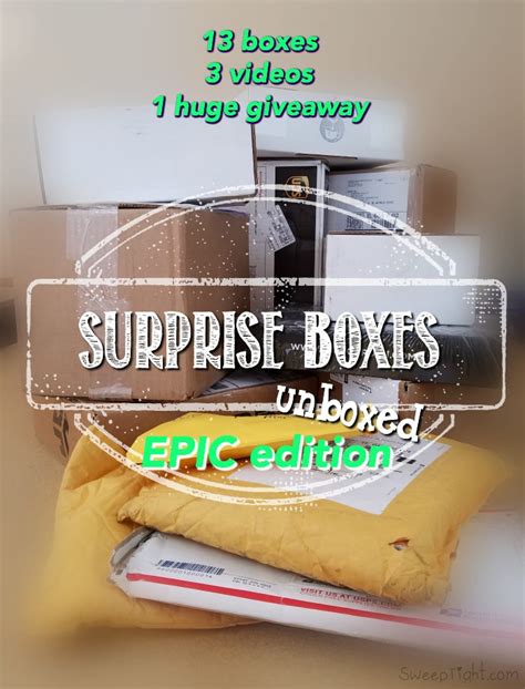 Unboxing Surprise Boxes and Huge Giveaway | Sweep Tight