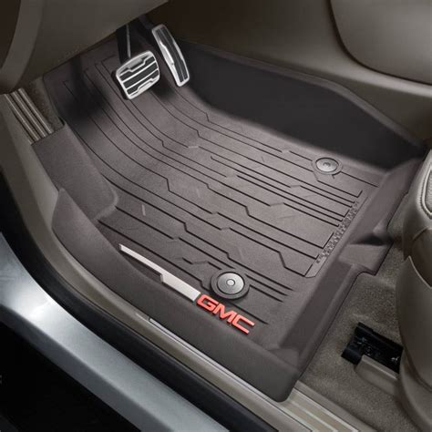 GM Accessories 84369009 - First-Row Premium All-Weather Floor Liners In Dark Ash Gray With GMC Logo