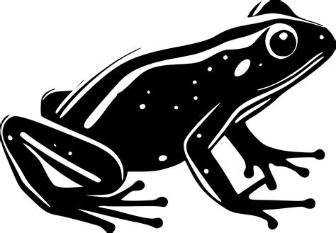 Frog, Black and White Vector illustration 23852231 Vector Art at Vecteezy