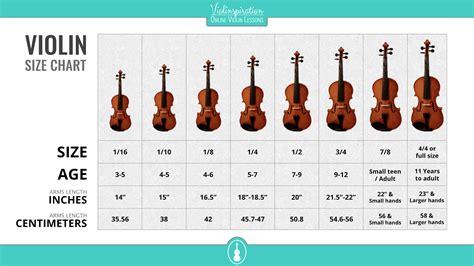 Violin Size Chart - What size violin do I need?