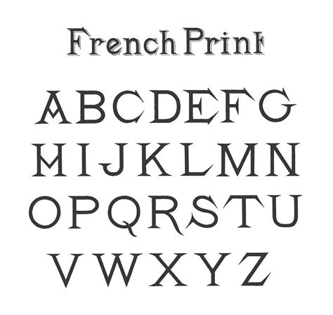 French style fonts from Draughtsman's Alphabets by Hermann Esser (1845–1908). Digitally enhanced ...