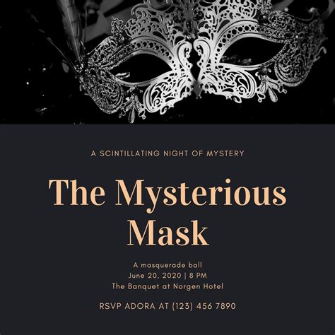 Free printable, customizable masquerade invitation templates | Canva