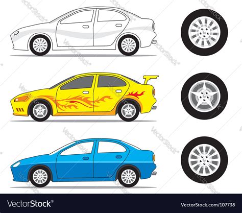 Car side view Royalty Free Vector Image - VectorStock