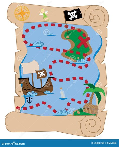 Treasure Map Stock Vector - Image: 42902254