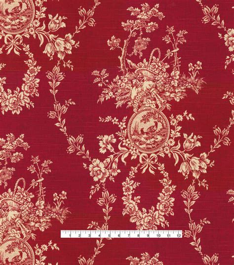 Waverly Upholstery Fabric Country House Toile Red | JOANN