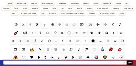 Copy And Paste Symbols — Copy And Paste Symbols