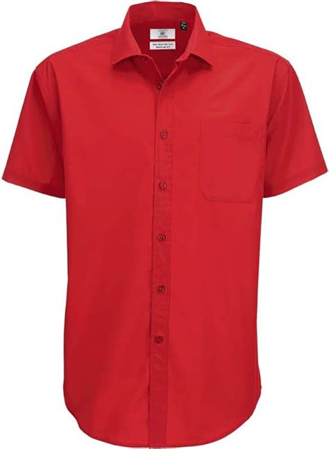 Amazon.co.uk: mens red short sleeve shirts