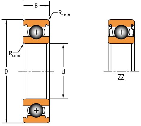 Part Number 605-ZZ, Miniature Ball Bearings (600, 610, 620, 630) On The Timken Company