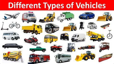 Different Types of Vehicles | Name of Transport Vehicles | Learn ...