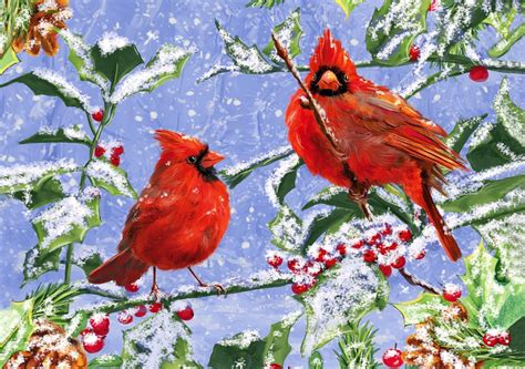 Cardinal Birds in Snow Wallpaper (47+ images)