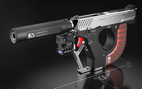 AeroMech APS-F1 Handgun by Alex Senechal : r/ImaginaryTechnology