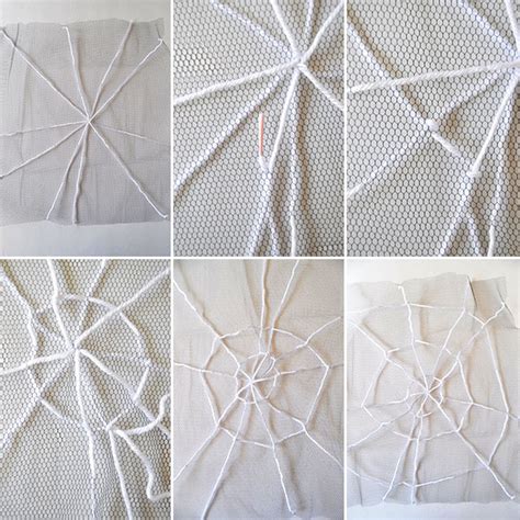 Yarn Spiderwebs DIY