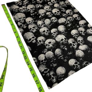 Skull Print Fabric, Designer Fabric, Skull Print, All Over Print, Skull Fabric, Battle Vest ...