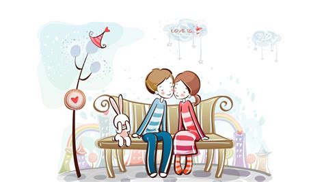 Free Cute Cartoon Love Couple Wallpaper, Download Free Cute Cartoon Love Couple Wallpaper png ...