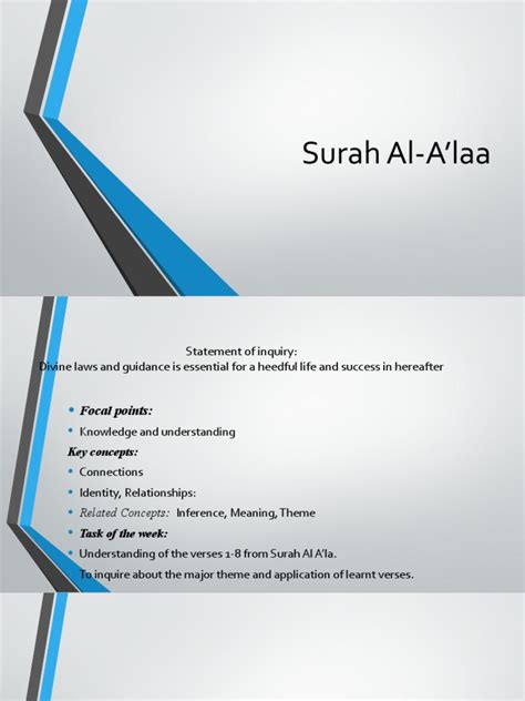 Surah Al'Alaa | PDF