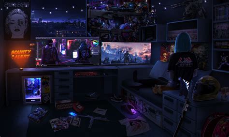 Character Room design , landen woodall | Cyberpunk room, Cyberpunk, Cyberpunk aesthetic