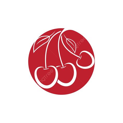 Cherry Logo Vector Icon Illustration Red Logo Outline Vector, Red, Logo, Outline PNG and Vector ...